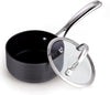 Cooks Standard 1-Quart Hard Anodized Nonstick Saucepan with Lid, Black