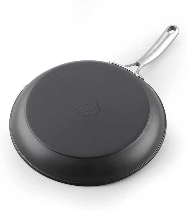 Cooks Standard 2577 Standard 12-Inch/30cm Nonstick Hard, Black Anodized Fry Saute Omelet Pan, 12-inch