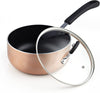 Cook N Home, Copper/Brown 8-Piece Nonstick Heavy Gauge Cookware Set,02581