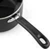 Cook N Home Nonstick Sauce Pan with Glass Lid 2-Qt, Multi-purpose Pot Saucepan Kitchenware, Black, Aluminum
