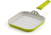 Cook N Home 5.5-Inch Nonstick Ceramic Mini Fry, Griddle, Grill 3-Piece Pan Set, Green