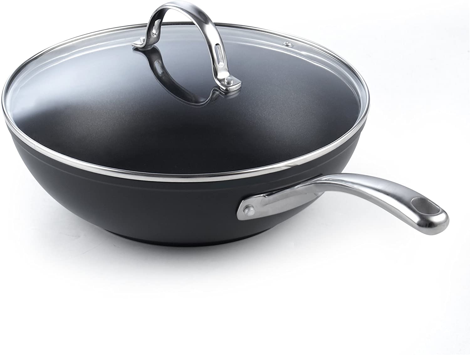 Stainless Steel Wok, Nonstick Deep Frying Pan For Stir- Fry