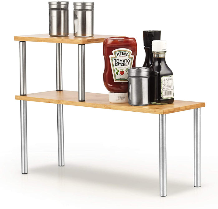cook n home Cook N Home Storage Shelf Organizer 2 Tier Bamboo