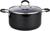 Cook N Home Pots and Pans Nonstick Kitchen Cookware Sets include Saucepan Frying Pan Stockpots 8-Piece, Heavy Gauge, Stay Cool Handle, Black