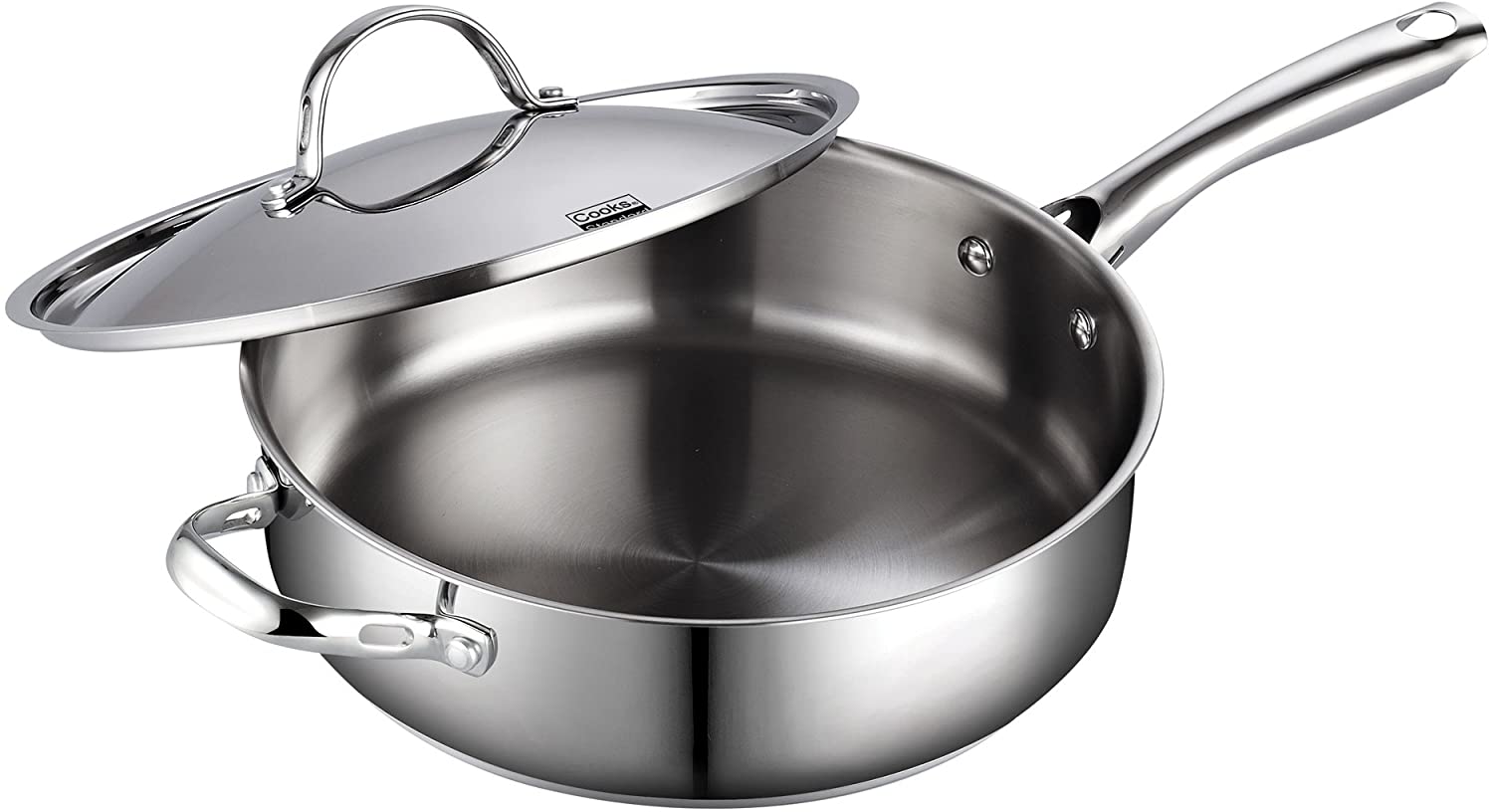 Cooks Standard Hard Anodize 11 Deep Saute Pan with Cover, 5-qt