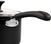Cook N Home Nonstick Sauce Pan with Glass Lid 3-Qt, Multi-purpose Pot Saucepan Kitchenware, Black, Aluminum