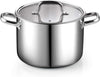 Cook N Home Tri-Ply Clad Stainless Steel Pots and Pans Cookware Set 7-Piece, with Saucepan, Fry Pan, Stockpot