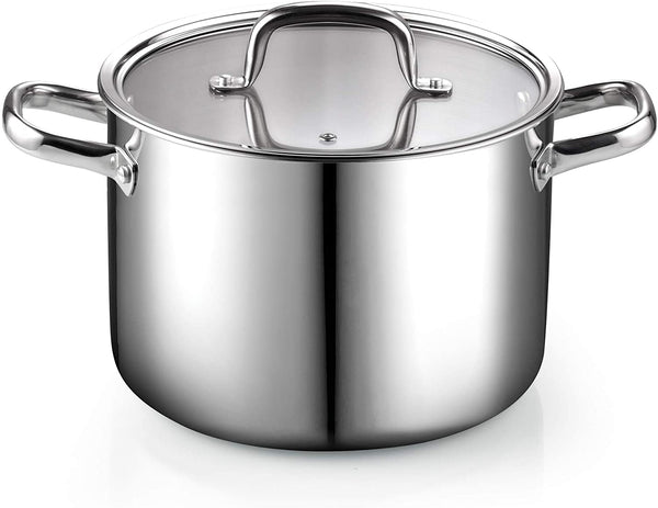 Cook N Home Tri-Ply Clad Stainless Steel Cookware Set and Saucepan and Stockpot