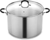 Cook N Home Stockpot Large pot Sauce Pot Induction Pot With Lid Professional Stainless Steel 20 Quart , with Stay-Cool Handles, silver