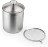 Cook N Home 1.5 Quart Stainless Steel Oil Storage Can Strainer