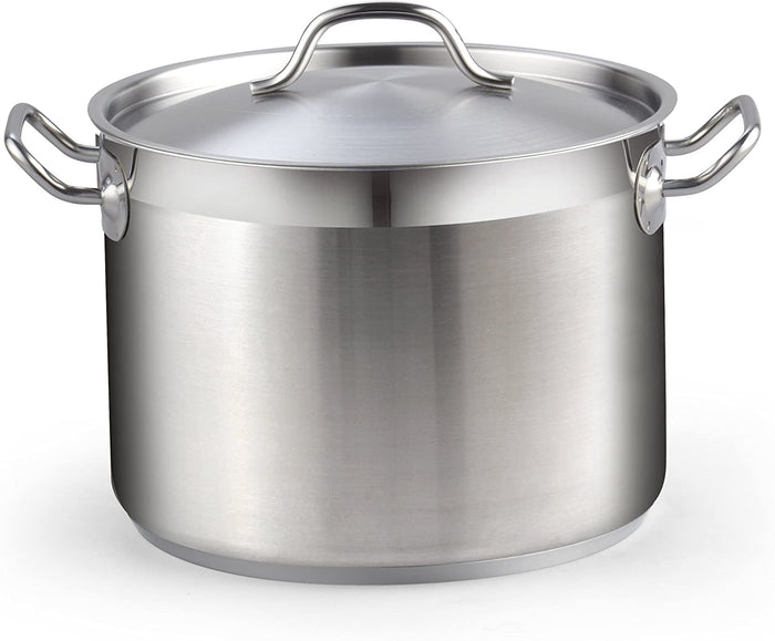cook n home Cooks Standard Stockpots Stainless Steel 8 Quart Professional Grade Stock Pot with Lid Silver
