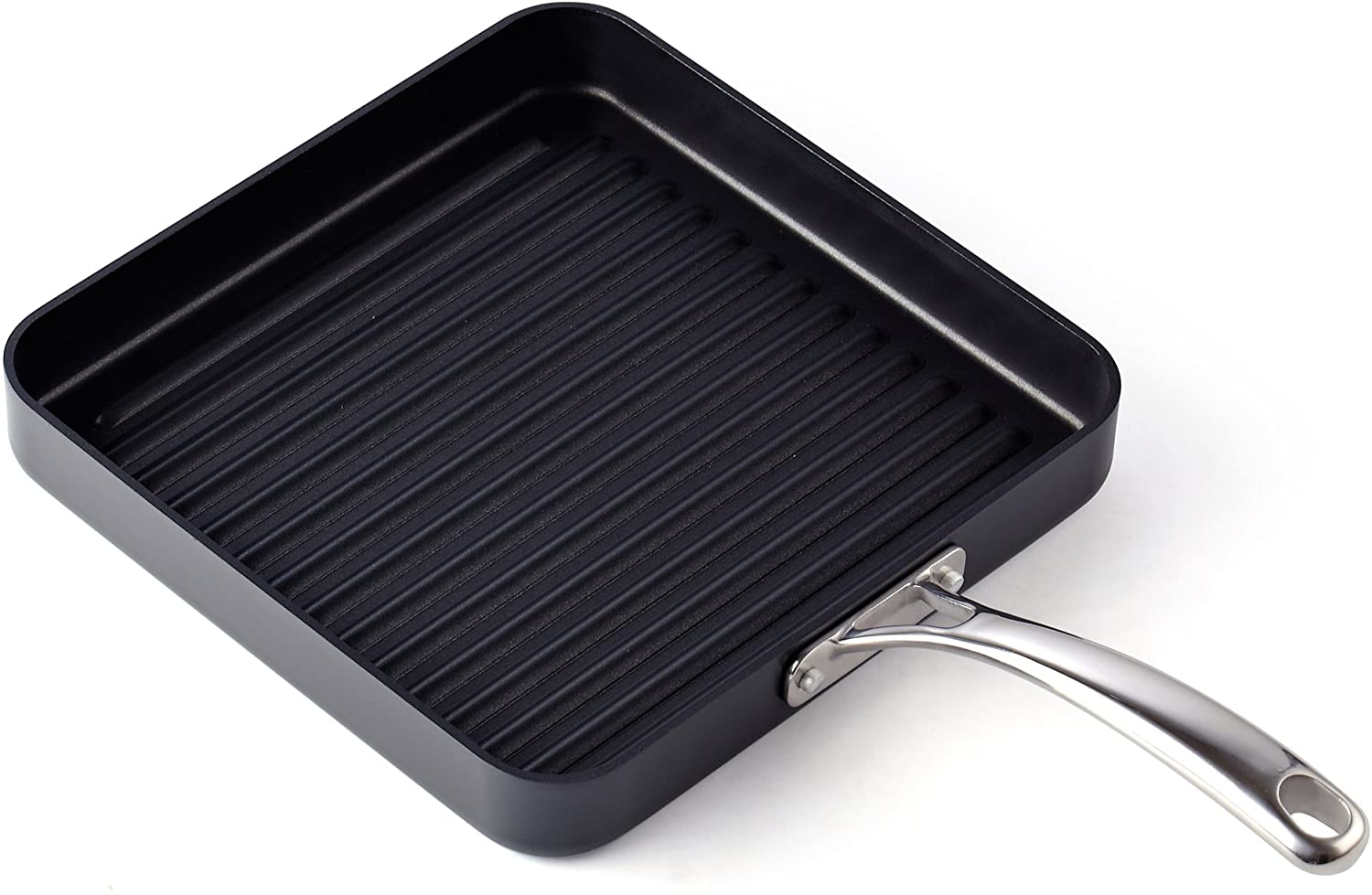 Cooks Standard Nonstick Square Griddle Pan 11 x 11-Inch, Hard Anodized  Cookware Griddle Pan, Black