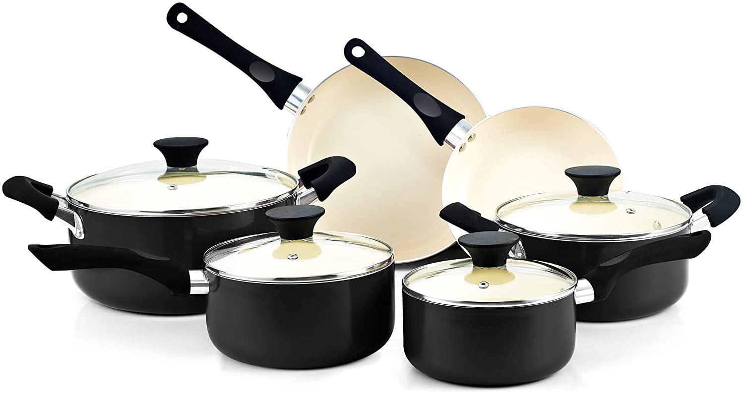 Granitestone 15Pc Nonstick Cookware Sets, Pots and Pans Set Nonstick  Clearance, Pot and Pan Set for Kitchen, Pot Set with Lids Stay Cool  Handles, Non