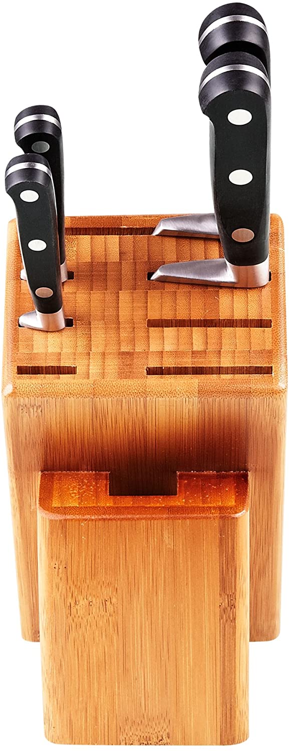 Cooks Standard 5 Piece Asian Gourmet Chef Knife Set with Expandable Bamboo Block