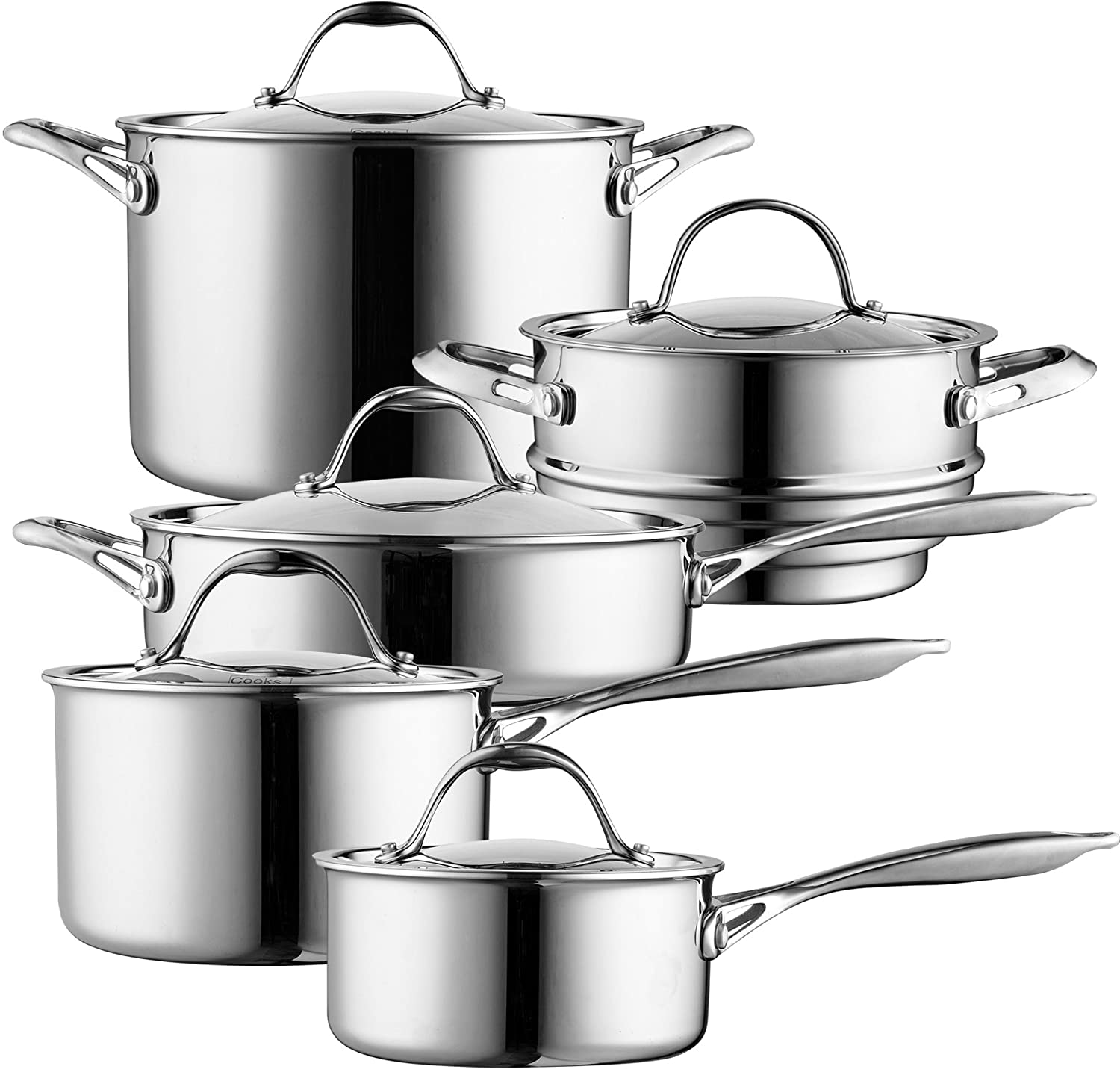 Cooks Standard 1.5-Quart Multi-Ply Clad Stainless Steel Saucepan