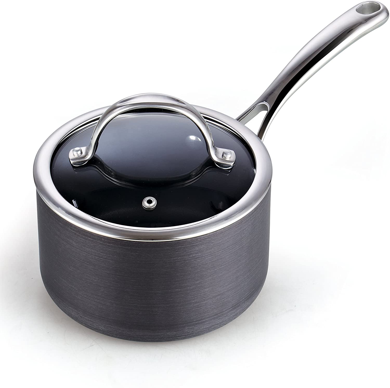 Cooks Standard Nonstick Stir-Fry Wok Pan 11-Inch, Hard Anodized Deep Frying  Pan with Glass Lid, Flat Bottom, Black