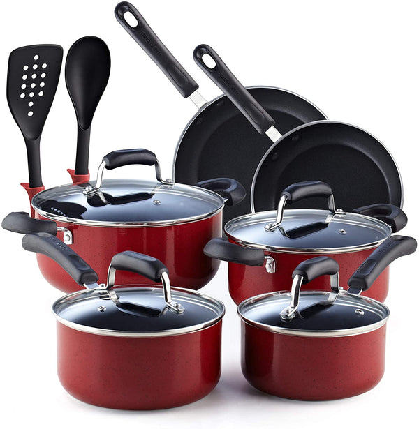 Cook N Home 12-Piece Nonstick Stay Cool Handle Cookware Set