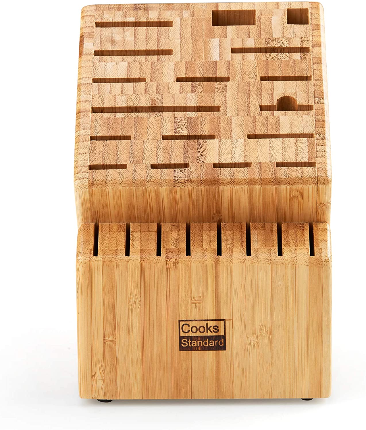 Cooks Standard Bamboo Knife Block Holder without Knives, 25 Slot X-Lar
