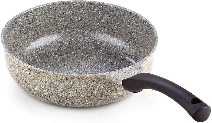 cook n home Cook N Home Nonstick Saute Skillet Pan 9-Inch/24cm Ceramic Marble Coating Deep Frying Pan Wok Stir-Fry Sauté Pan Earth