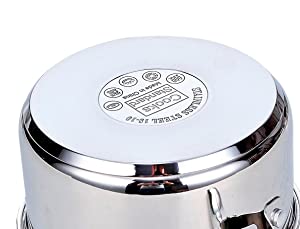 Cooks Standard Dutch Oven Casserole with Glass Lid, 7-Quart Classic Stainless Steel Stockpot, Silver